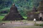 mrauk oo football playing children, soccer, play, ball,  between temple ruins, stupas , at sunset ssbwa8v1561_small.jpg